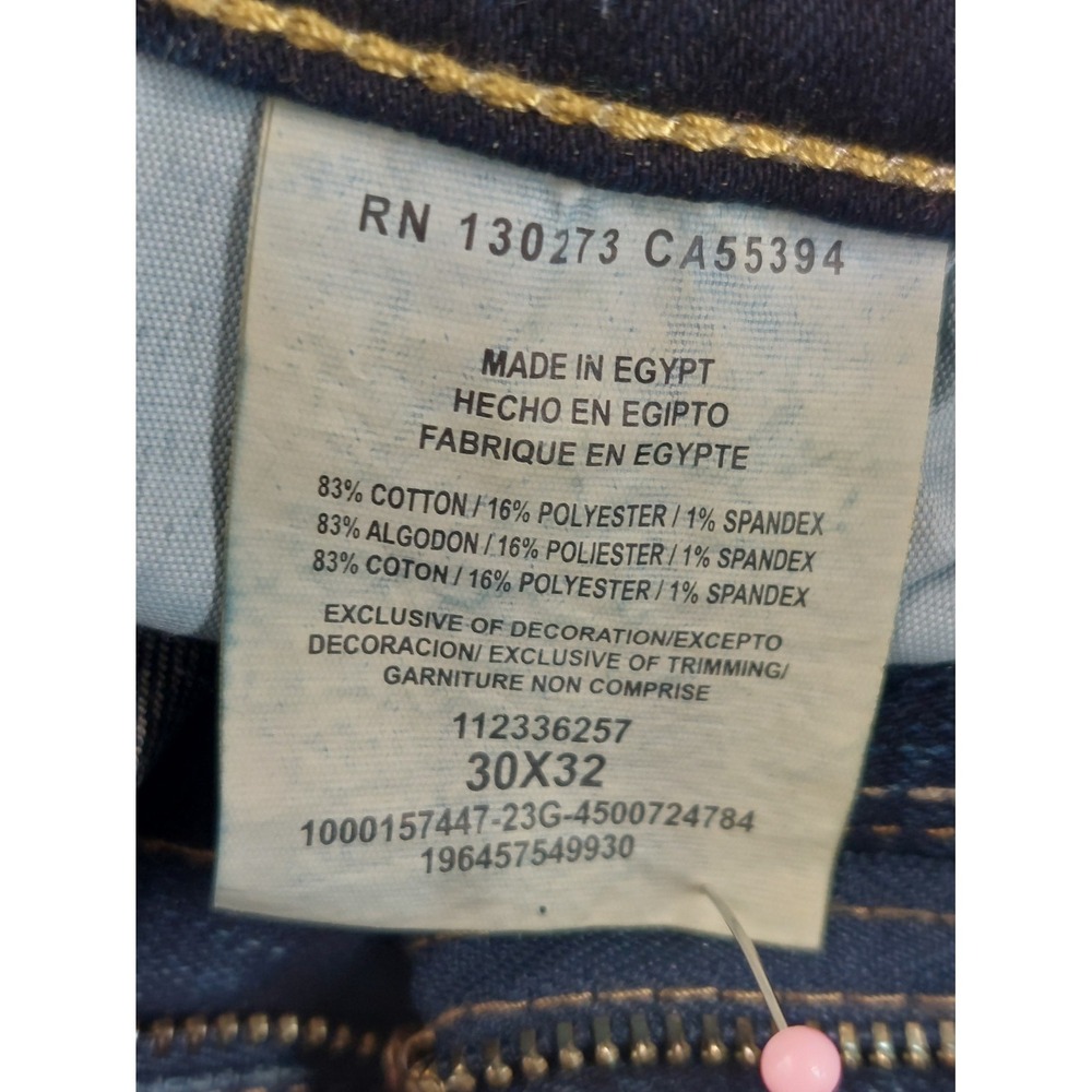 Wrangler Men Jeans 30X32 Blue Zip Button 5 Pockets Stretch Slim Straight Casual - Picture 9 of 16